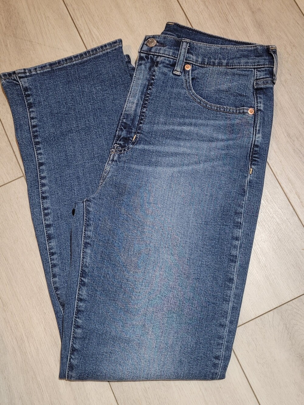 Gap Women's Kick Fit High Rise 5-Pocket Blue Denim Jeans 29 Normcore Casual